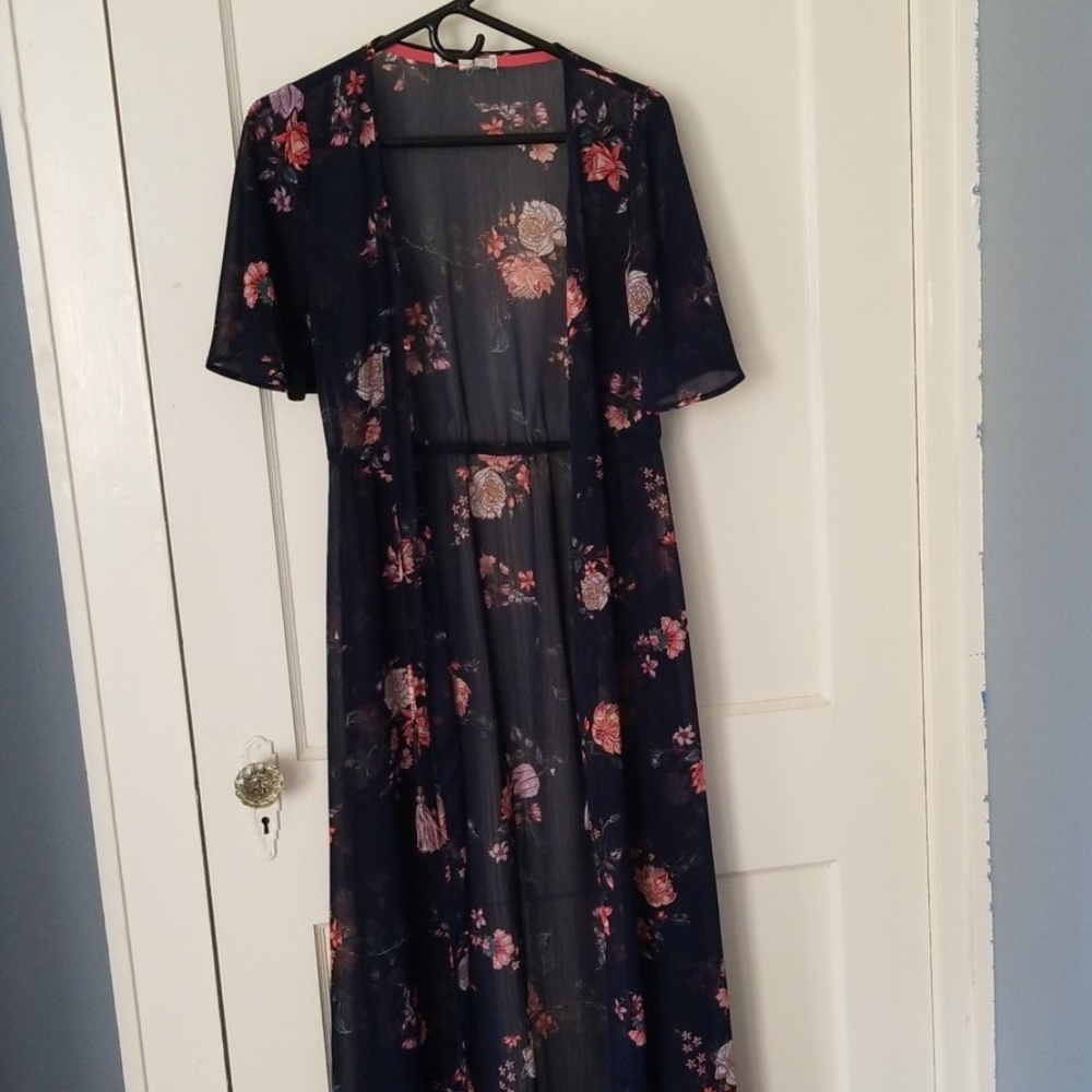 Floral sheer cover up
